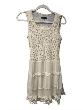 Ryu Sleeveless Crochet Lace Dress With Sz. L